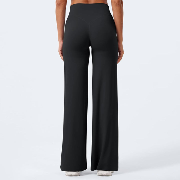Damen nan hochgeschnittene formende Loungehose mit weitem Schlag und nahtlosem Komfortbund Echo Archiv