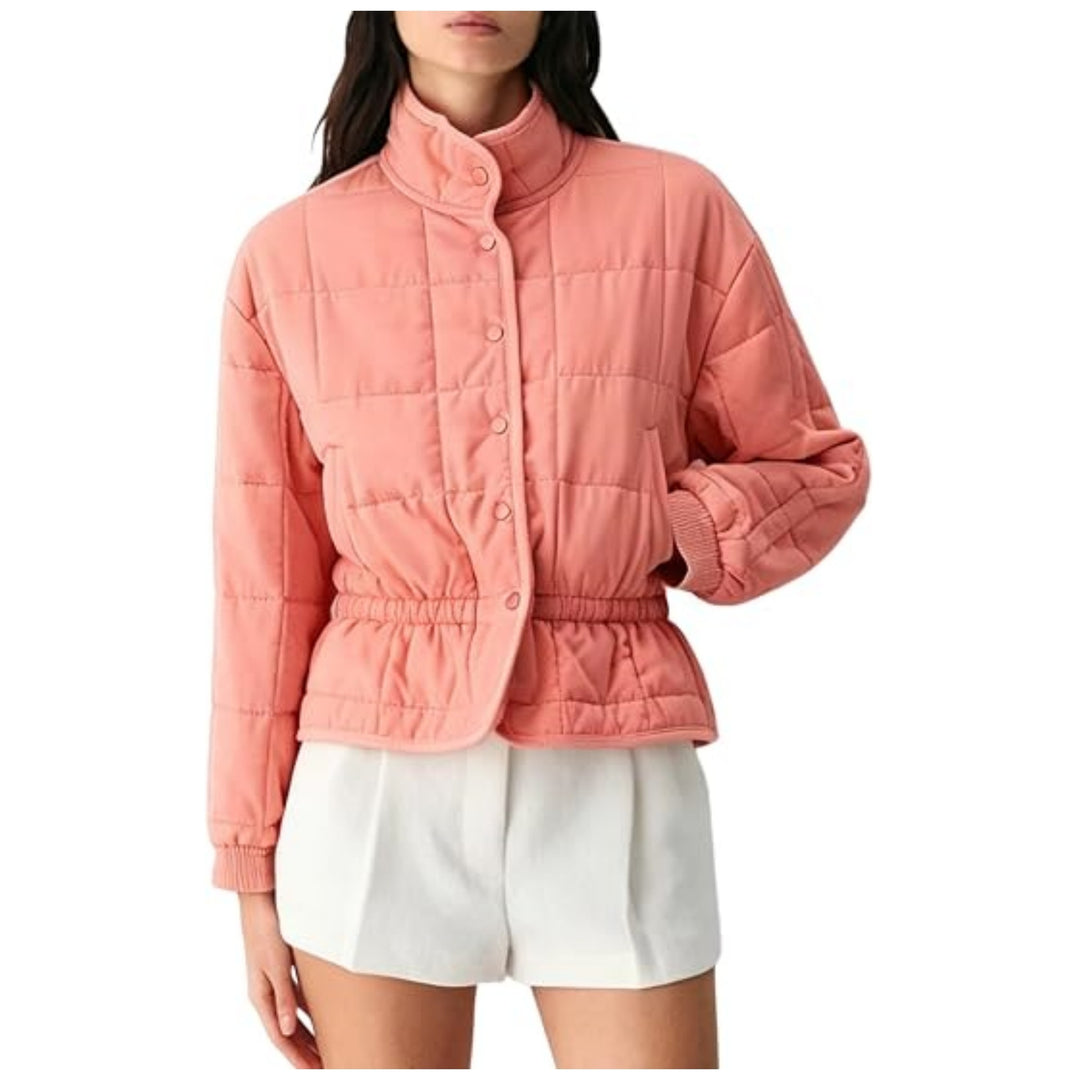 Damen Steppjacke mit Stehkragen und tailliertem Gummizug Echo Archiv