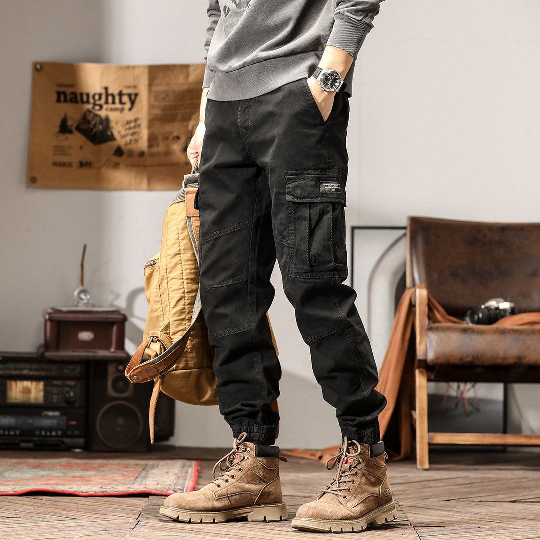 Herren Technische Cargo-Jogginghose mit verstärkten Kniepartien, Multifachtaschen & elastischem Beinabschluss Echoarchiv