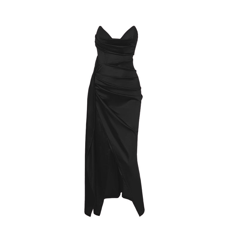 Damen figurbetontes Abendkleid mit asymmetrischem Saum und elegantem Schnitt Echo Archiv