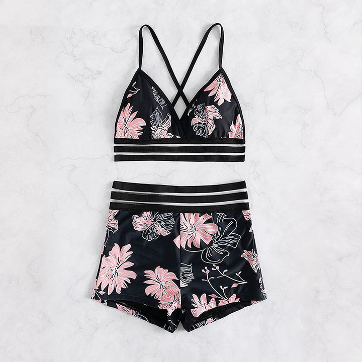 Damen Hochwertiger Bikini mit floralem Muster Echo Archiv