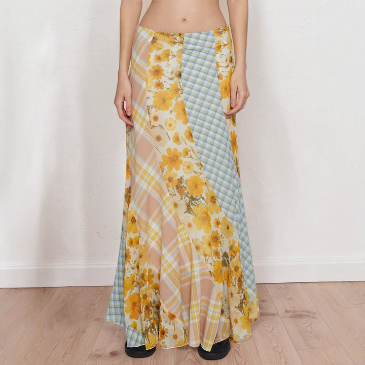 Damen Maxirock mit floralem Design und verspielten Farben Echo Archiv