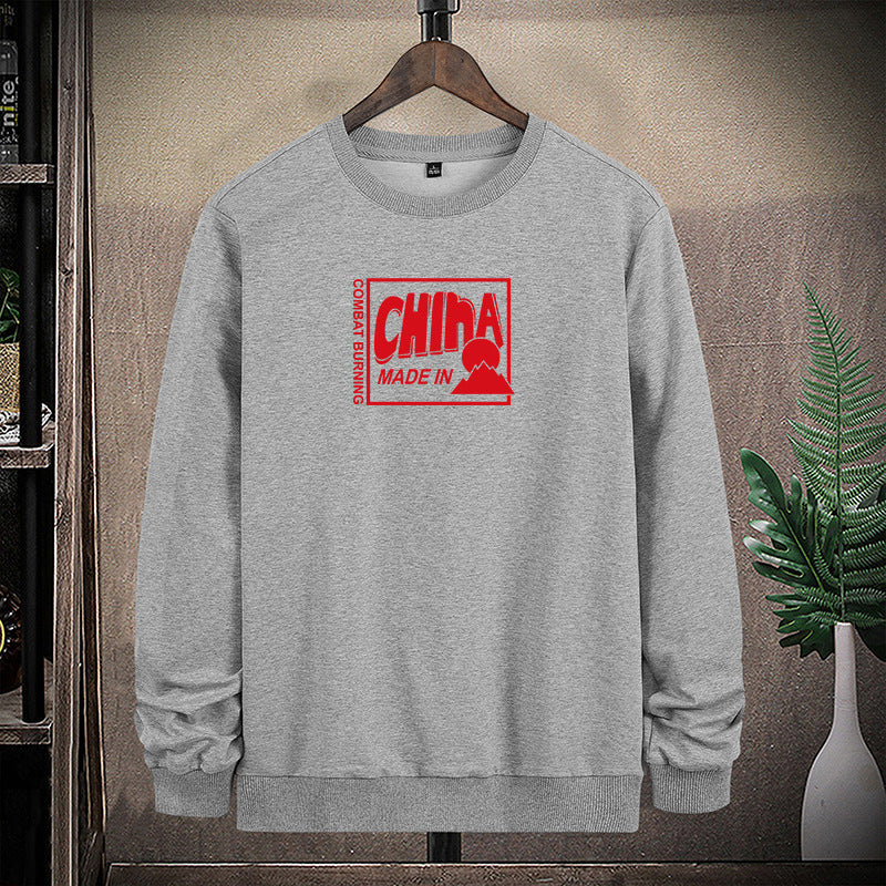 Herren Sweatshirt mit Rundhals und auffälligem Statement-Frontprint Echo Archiv