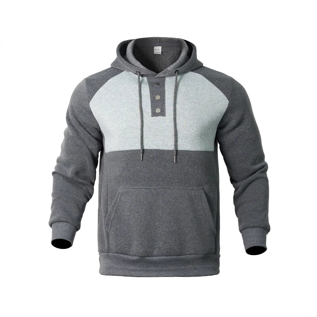 Herren Sportlicher Kapuzenpullover mit trendigem Zwei-Farben-Design Echoarchiv