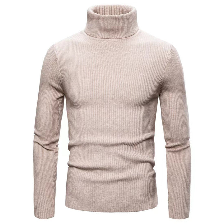 Herren hochwertiger Rollkragenpullover aus feinem Rippstrick Echoarchiv