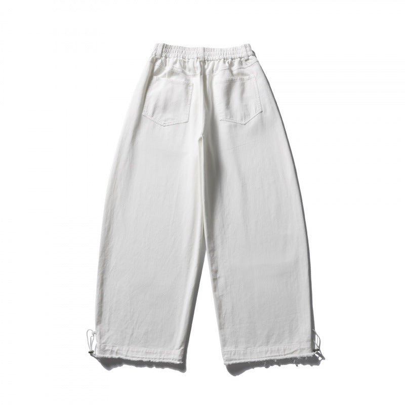 Damen Weite Highwaist-Ballonhose mit elastischem Bund, Eingrifftaschen und Kordelzugsaum Echo Archiv