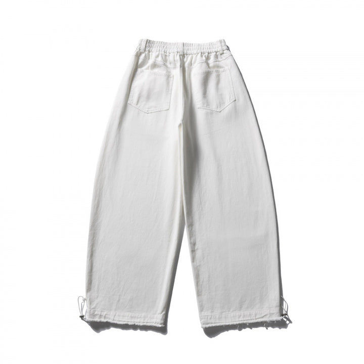 Damen Weite Highwaist-Ballonhose mit elastischem Bund, Eingrifftaschen und Kordelzugsaum Echo Archiv