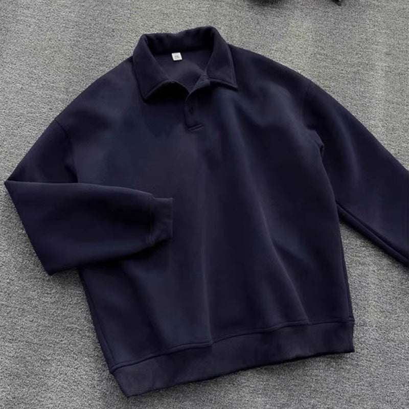 Herren Poloshirt-Sweatshirt mit Hemdkragen und Oversize-Schnitt Echo Archiv