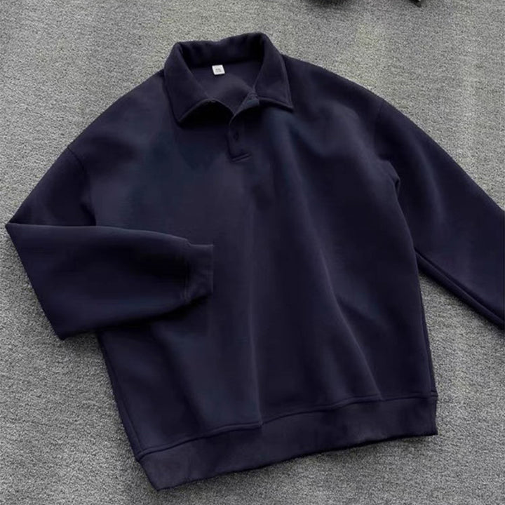 Herren Poloshirt-Sweatshirt mit Hemdkragen und Oversize-Schnitt Echo Archiv