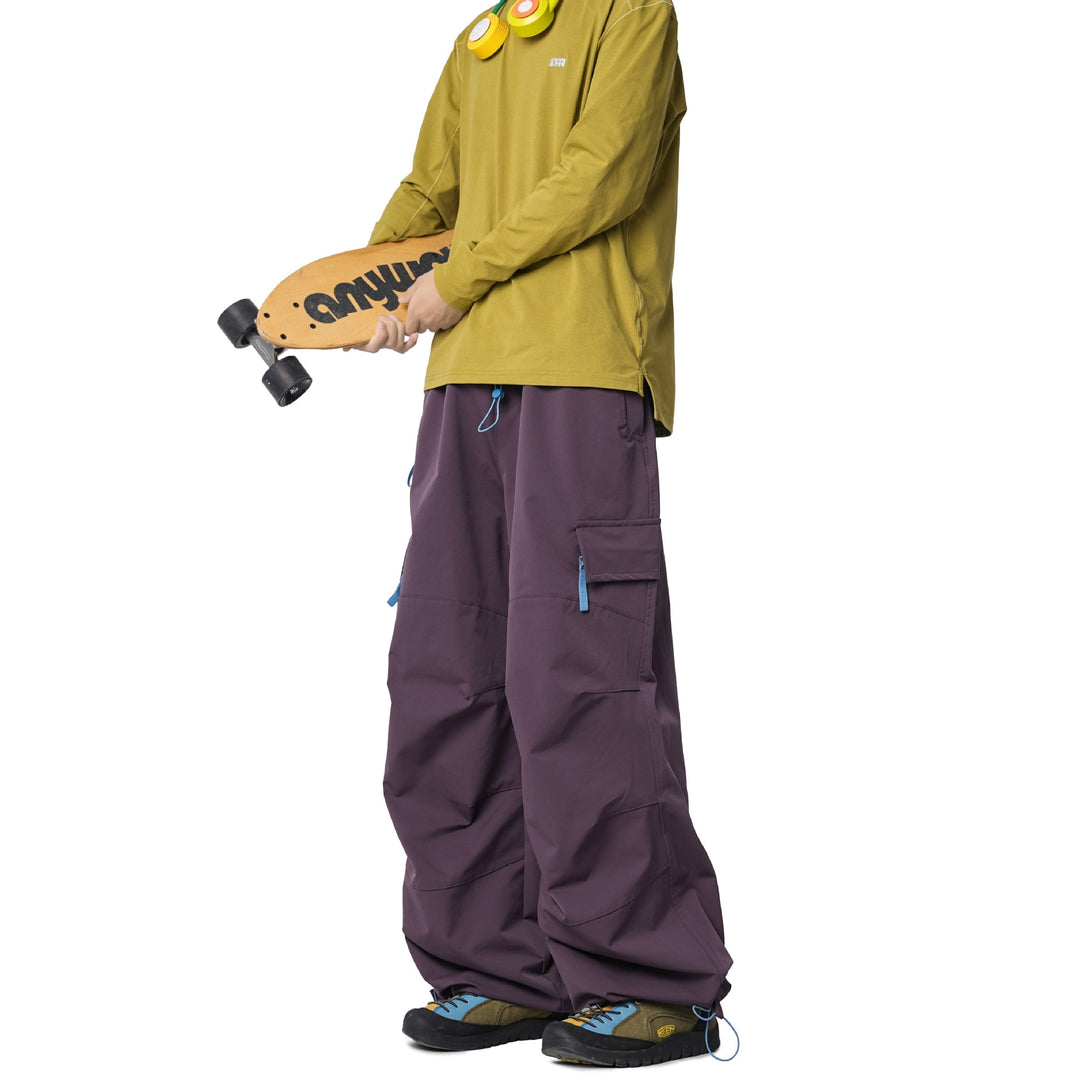Herren Weite Funktions-Nylonhose mit Tunnelzugbund, Utility-Taschen & Baggy-Silhouette Echoarchiv