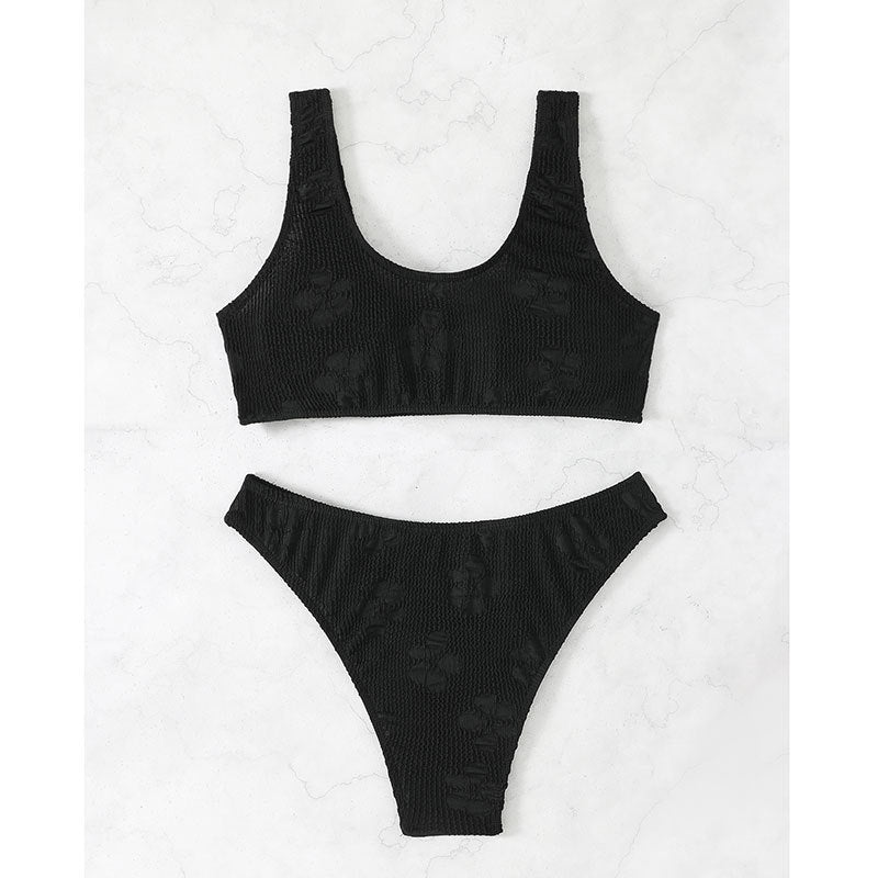 Damen Crop-Bikini-Set mit strukturierter Oberfläche Echo Archiv