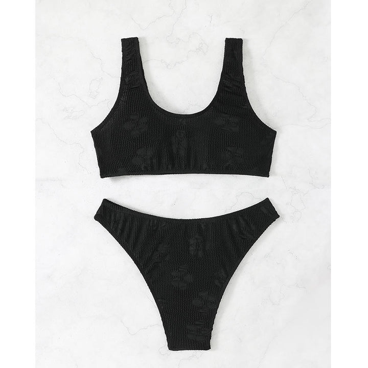 Damen Crop-Bikini-Set mit strukturierter Oberfläche Echo Archiv