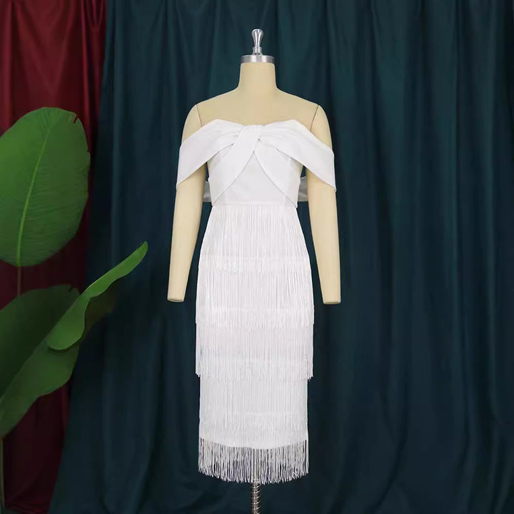Damen Cut-out Cocktailkleid mit Fransen Echo Archiv