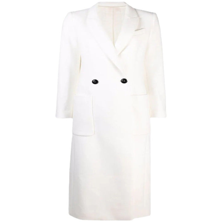 Damen Maxilanger taillierter Wollmix-Mantel im Clean-Tailoring mit betonter Schulter Echoarchiv