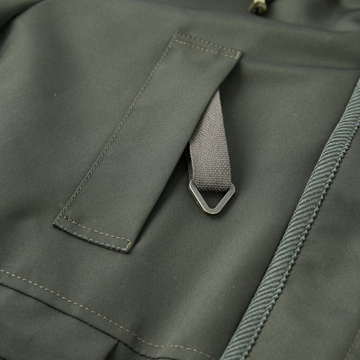 Herren wattierte Parka-Jacke mit Teddyfutter, Kapuze und multifunktionalen Taschen Echoarchiv