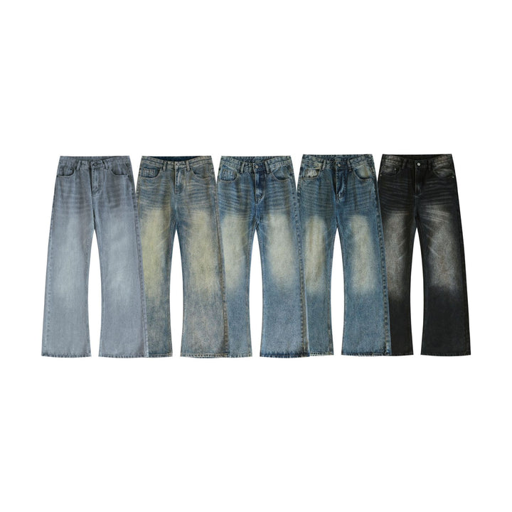 Herren Weite Schlagjeans aus gewaschenem Denim mit dezenten Fade-Effekten Echo Archiv