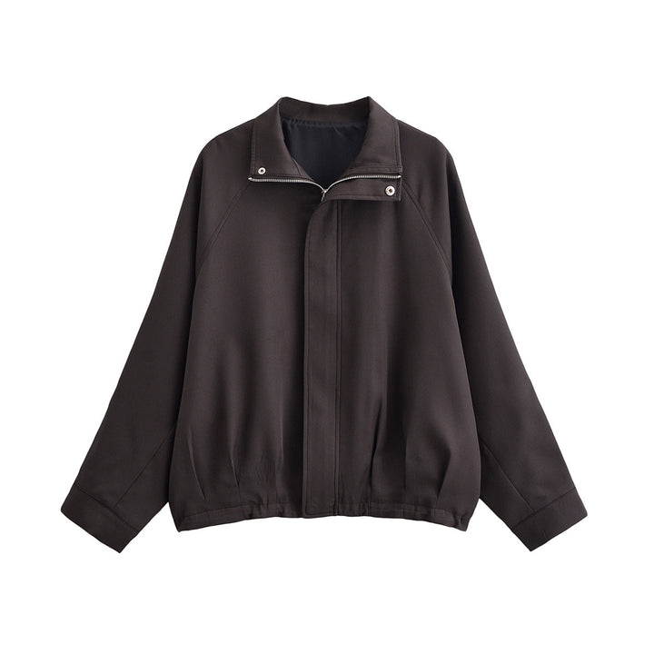 Damen Leichte Oversize-Bomberjacke mit Stehkragen, Raglanärmeln und elastischem Saum Echo Archiv