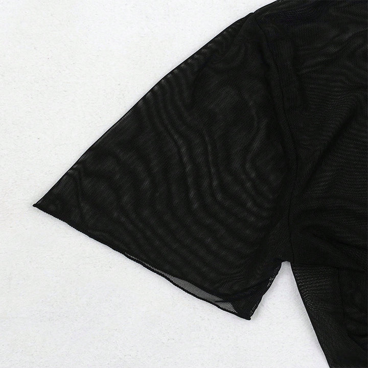 Damen Transparente Bluse mit gebundenem Detail Echo Archiv