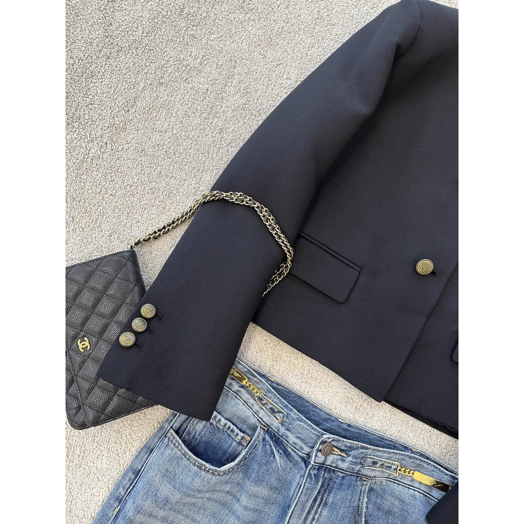 Damen Elegante Blazerjacke mit hohem Kragen Echoarchiv