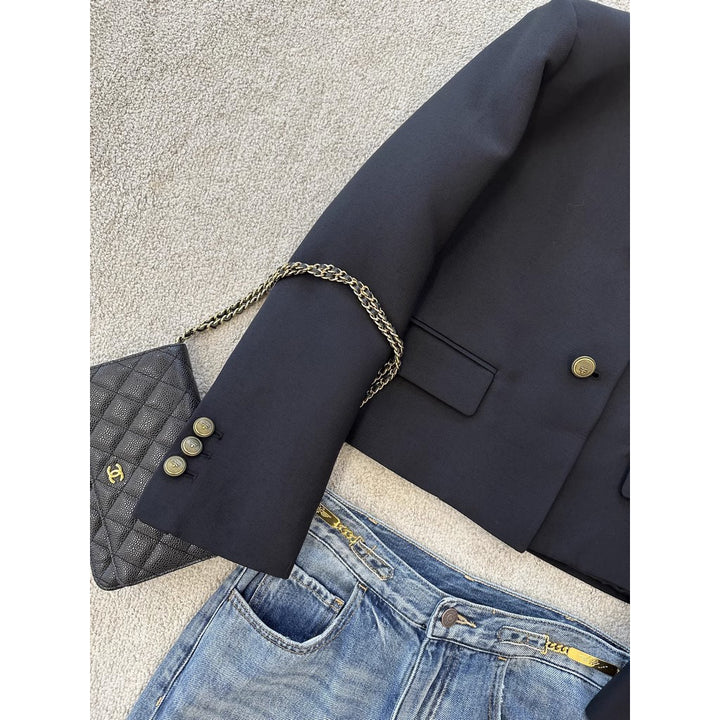 Damen Elegante Blazerjacke mit hohem Kragen Echoarchiv