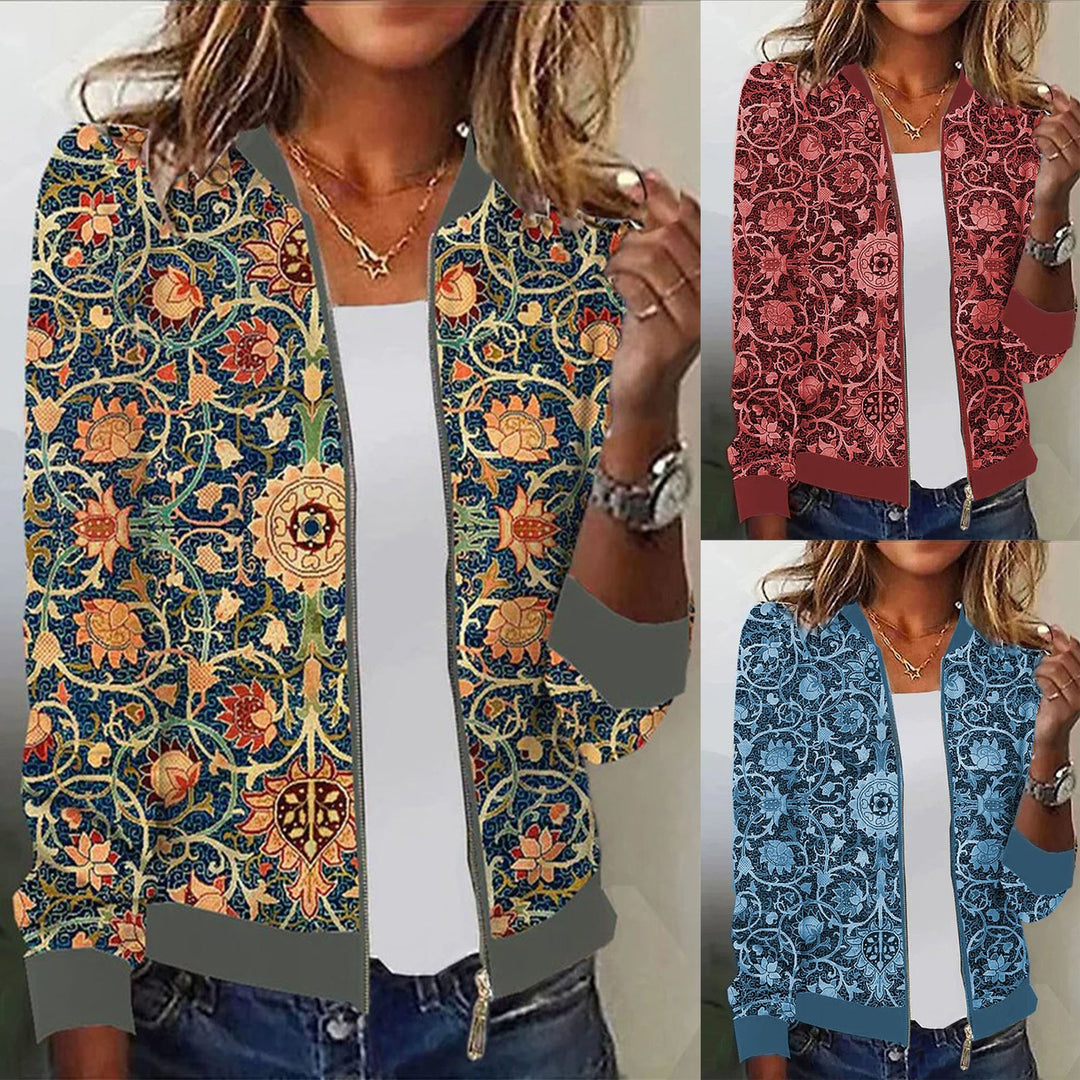 Damen Blousonjacke mit floralem Muster Echoarchiv