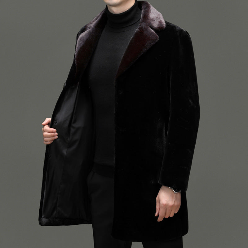 Herren elegante Veloursjacke mit luxuriösem Kragen Echoarchiv