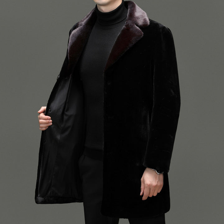 Herren elegante Veloursjacke mit luxuriösem Kragen Echoarchiv