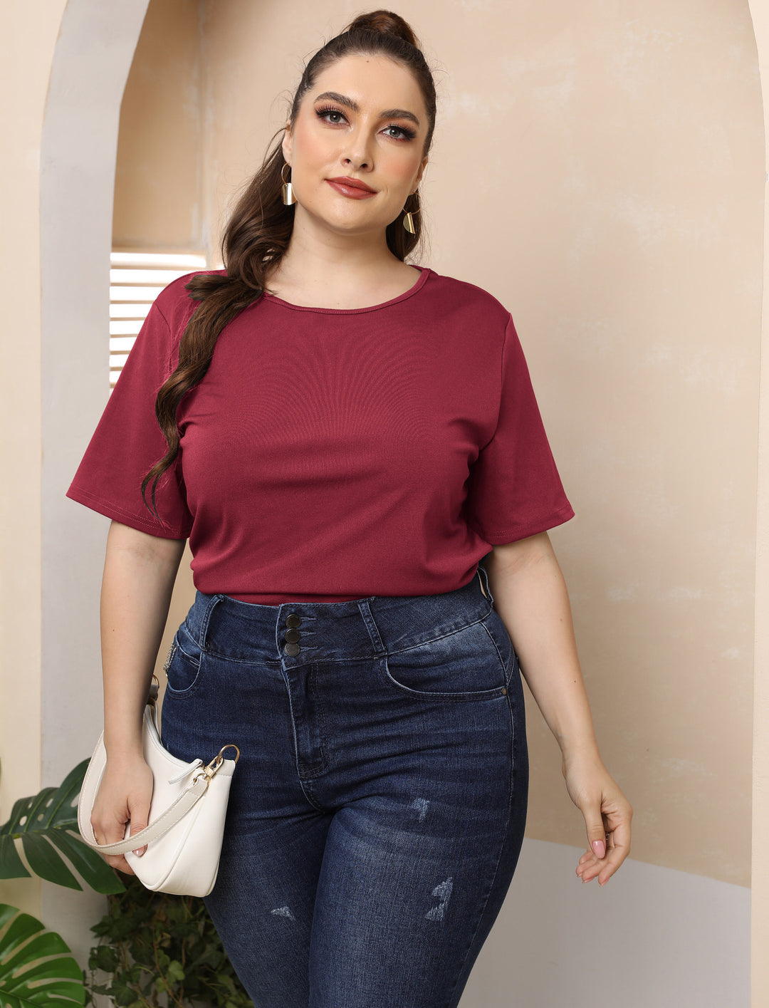Damen modisches Basic T-Shirt Echo Archiv