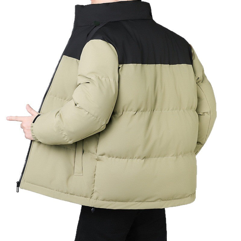 Herren Isolierte Winter-Steppjacke mit geometrischer Ton-in-Ton‑Steppung und hohem Stehkragen Echo Archiv