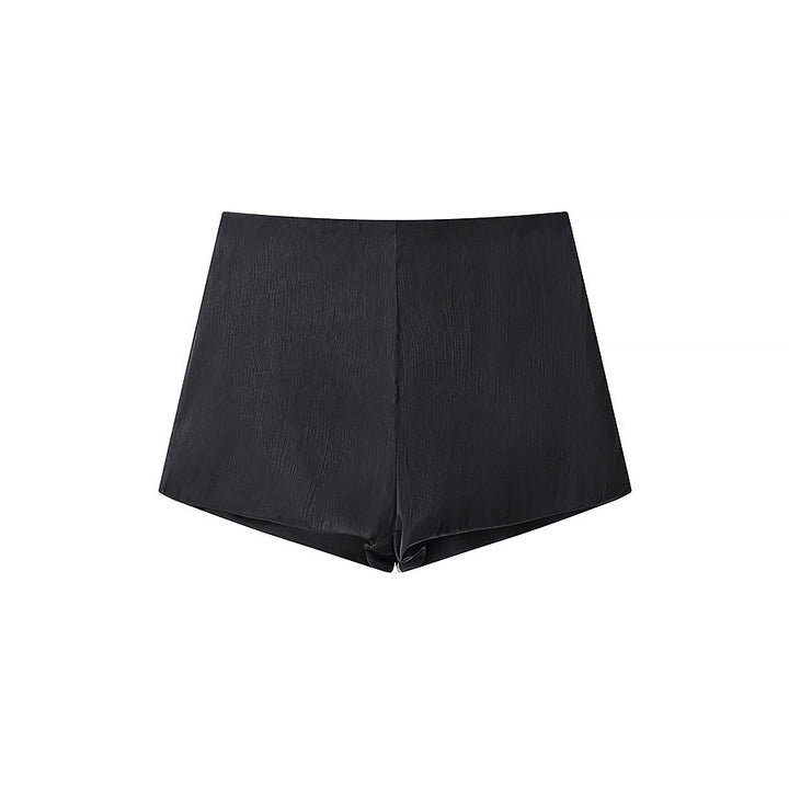 Damen nan luftiges Chiffon-Wickelblusen-Set mit Schärpe und Lagen-Shorts Echo Archiv