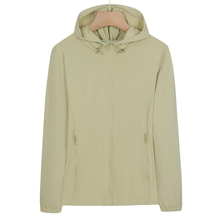 Unisex Leichte wind- und wasserabweisende Kapuzen‑Übergangsjacke mit durchgehendem Reißverschluss, Reißverschlusstaschen & elastischen Bündchen Echoarchiv
