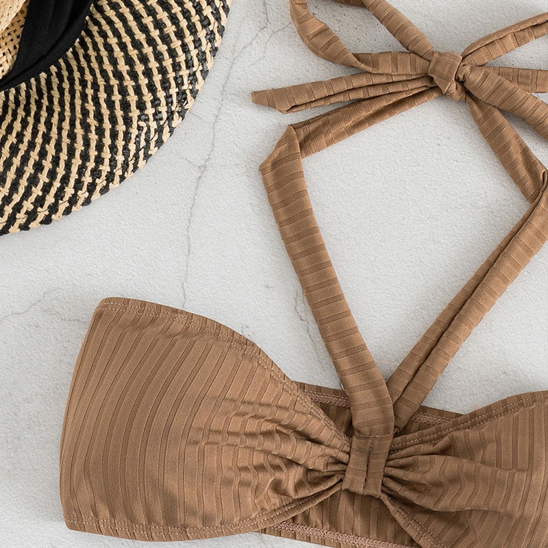 Damen Bandeau Bikini mit raffiniertem Knotendesign Echo Archiv