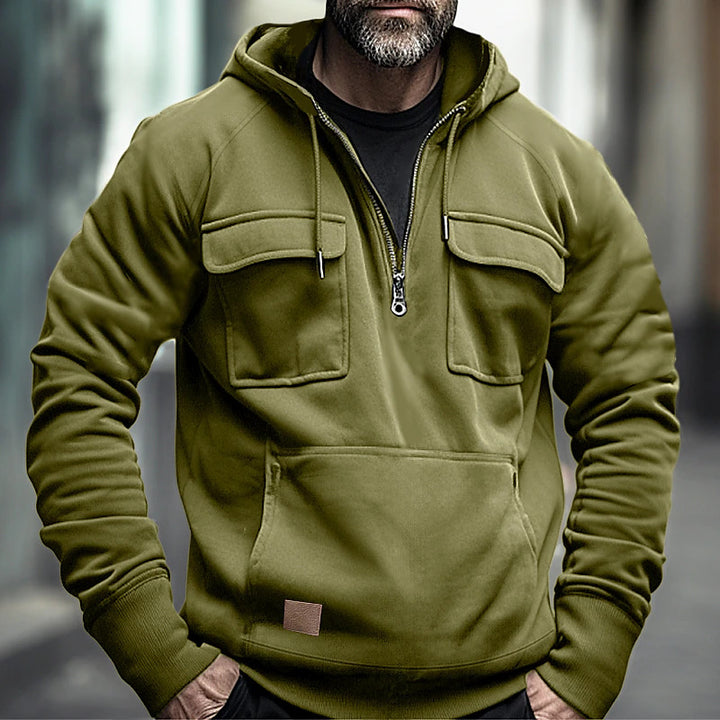 Herren urbane Kapuzenjacke mit praktischen Taschen Echoarchiv