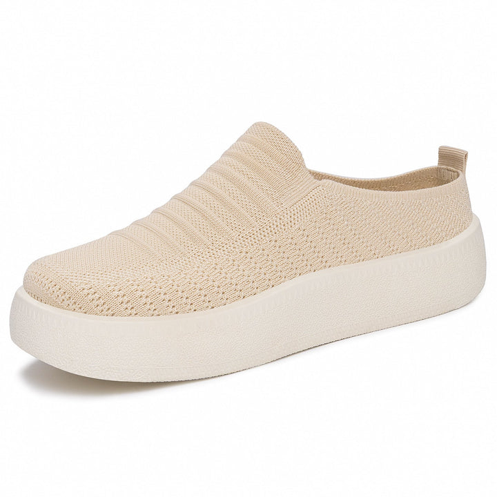 Damen Flexible Slip-On Sneaker mit elastischer Oberflächenstruktur Echo Archiv