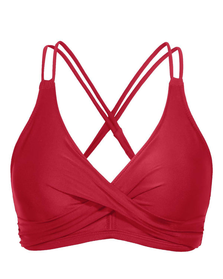 Damen Sportliches Bikinioberteil mit raffiniertem Wickeldesign Echo Archiv
