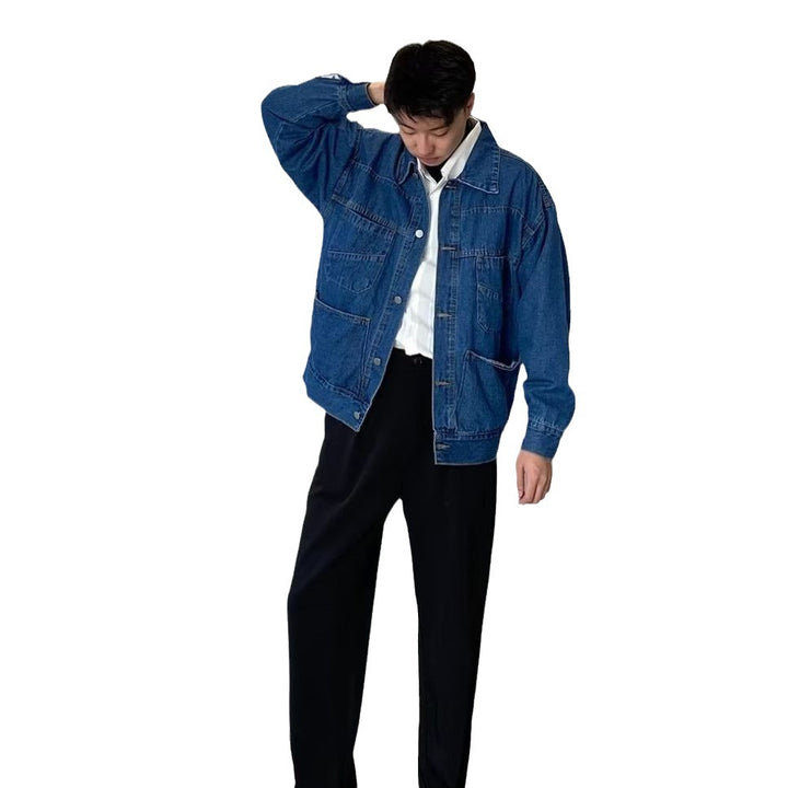 Herren Denim-Überjacke mit praktischen Taschen und klassischem Schnitt Echoarchiv