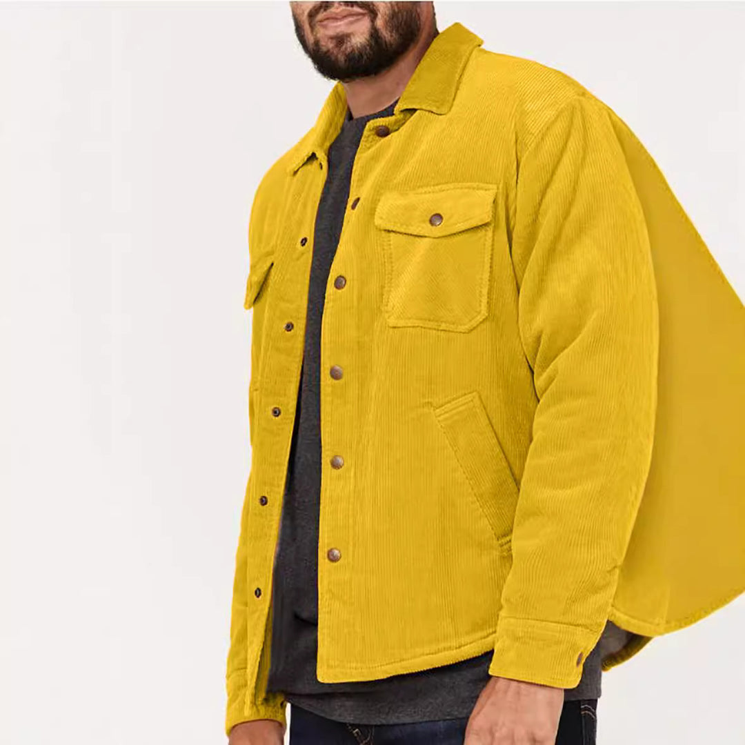 Herren lässige Cordjacke mit praktischen Brust- und Seitentaschen Echoarchiv