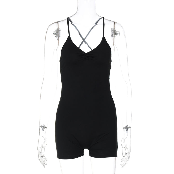 Damen Bodycon Einteiler mit gekreuztem Träger Echo Archiv