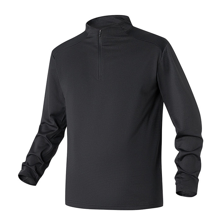 Herren Technisches Langarmshirt mit Stehkragen und halbem Reißverschluss Echoarchiv