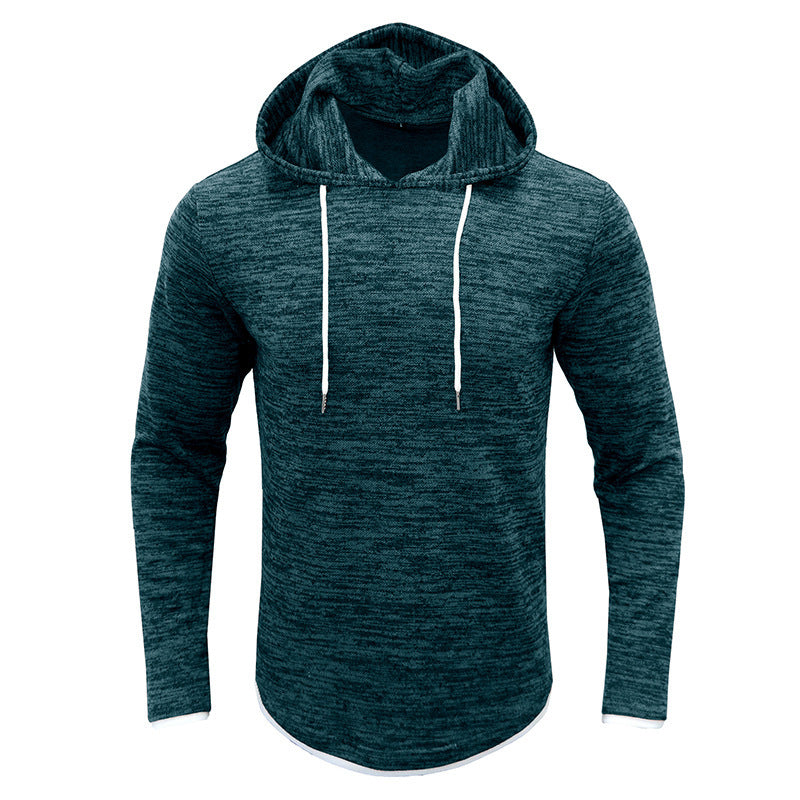 Herren lässiger Hoodie mit strukturiertem Design und Kängurutasche Echoarchiv