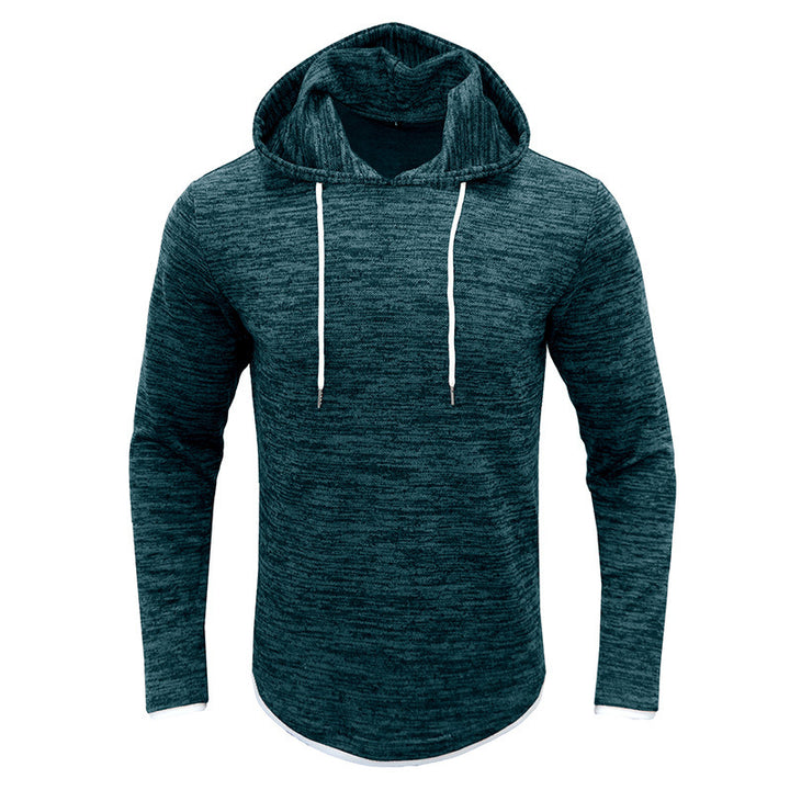 Herren lässiger Hoodie mit strukturiertem Design und Kängurutasche Echoarchiv