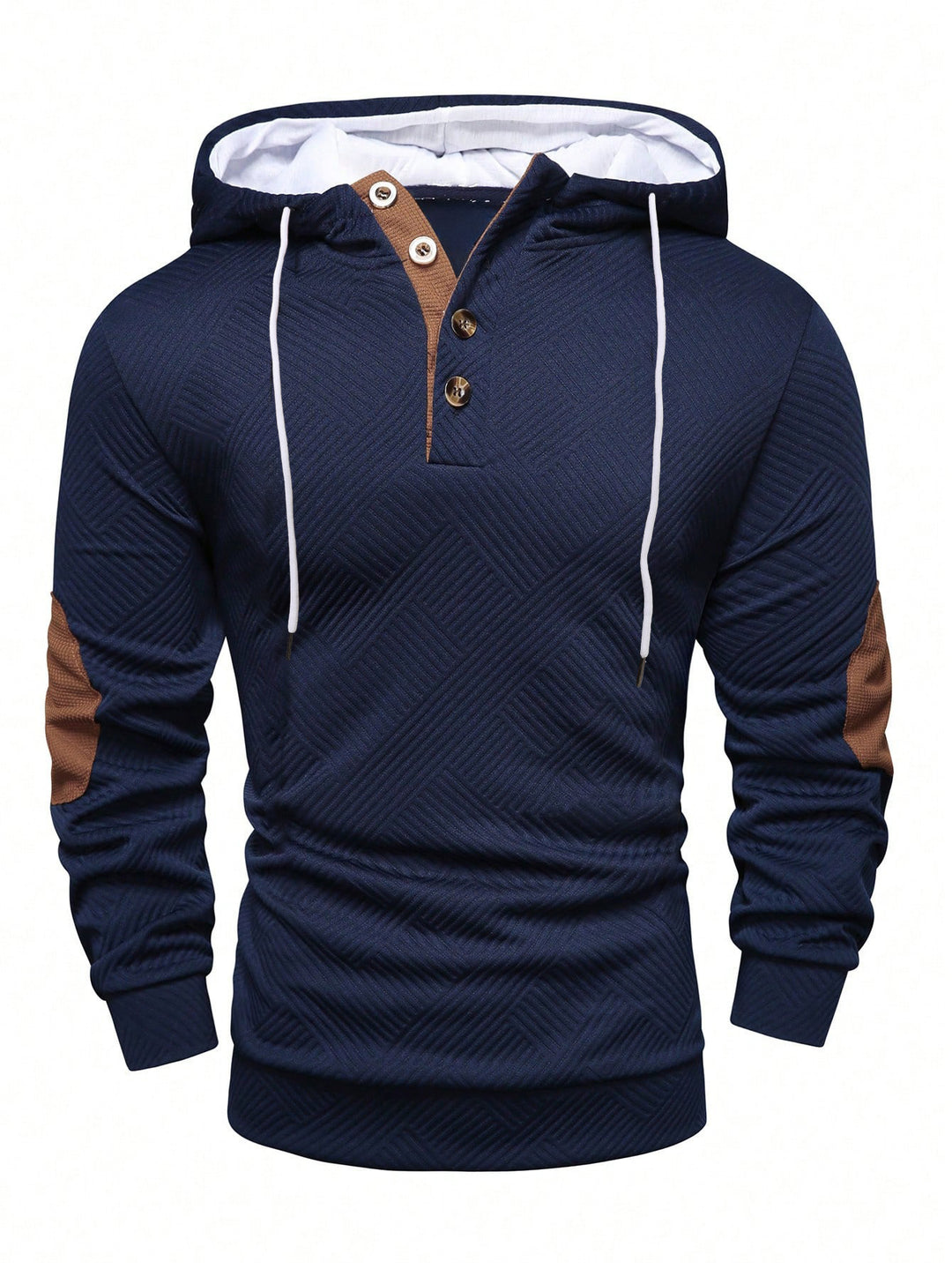 Herren Sportlicher Kapuzenpullover mit einzigartigem Strukturdesign und modischen Akzenten Echoarchiv