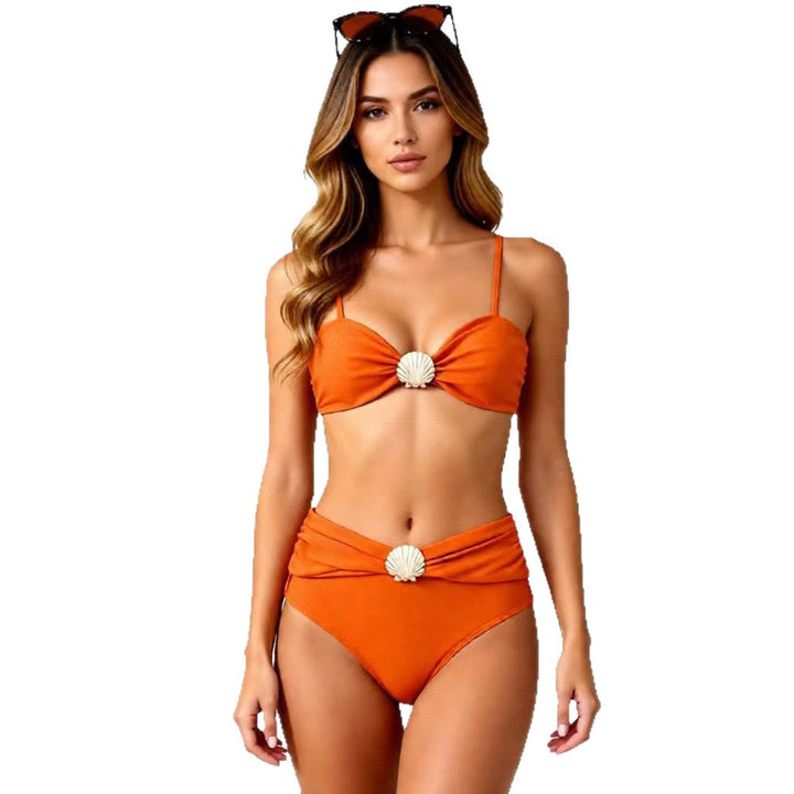 Damen Zweiteiler-Bikini mit raffinierten Rüschen und Muschel-Detail Echo Archiv