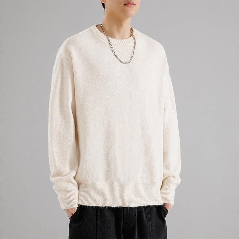 Herren Oversize Rundhalspullover aus weichem Feinstrick Echo Archiv
