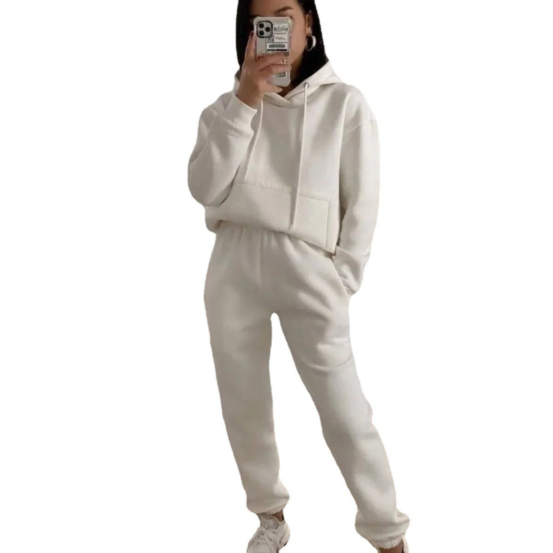 Damen nan kuscheliger Oversize-Kapuzenpullover und Highwaist-Jogginghose Set Echo Archiv