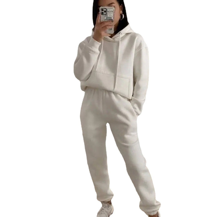 Damen nan kuscheliger Oversize-Kapuzenpullover und Highwaist-Jogginghose Set Echo Archiv