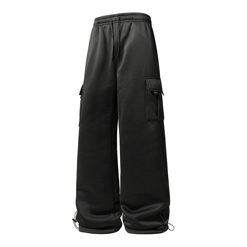 Herren Weite Cargo-Jogginghose mit Thermofleece, Tunnelzugbund & verstellbaren Beinabschlüssen Echoarchiv