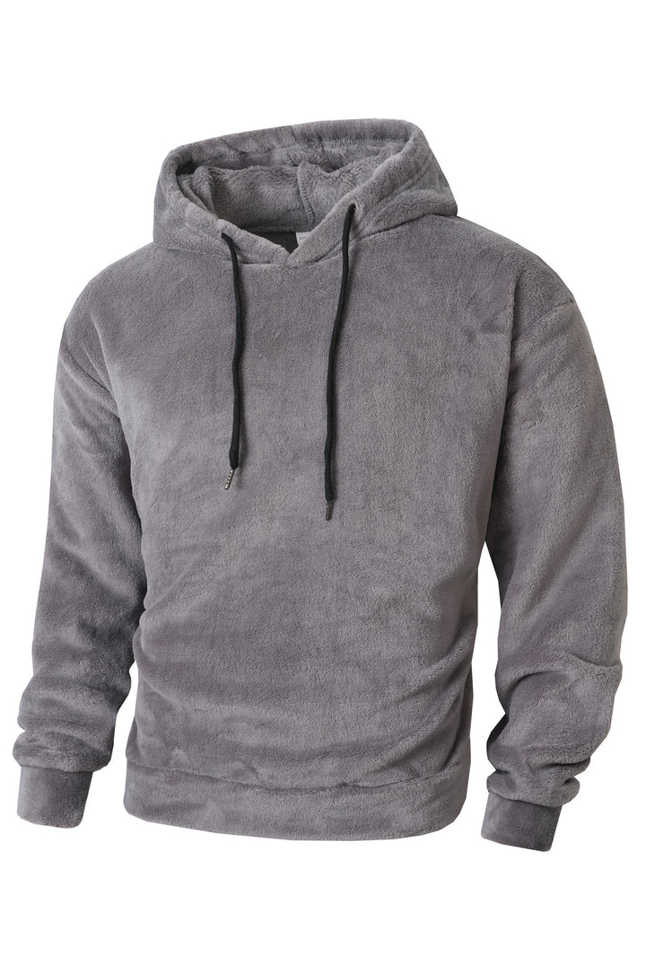 Herren kuscheliger Fleece-Hoodie mit sportivem Schnitt und verstellbarem Kordelzug Echoarchiv