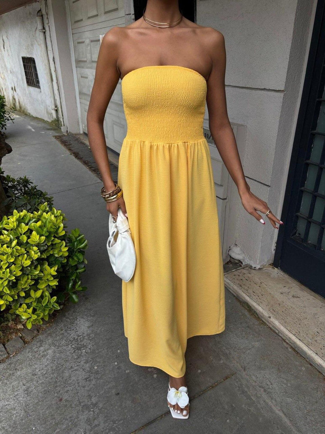 Damen Strickmaxikleid mit elastischem Oberteil Echo Archiv