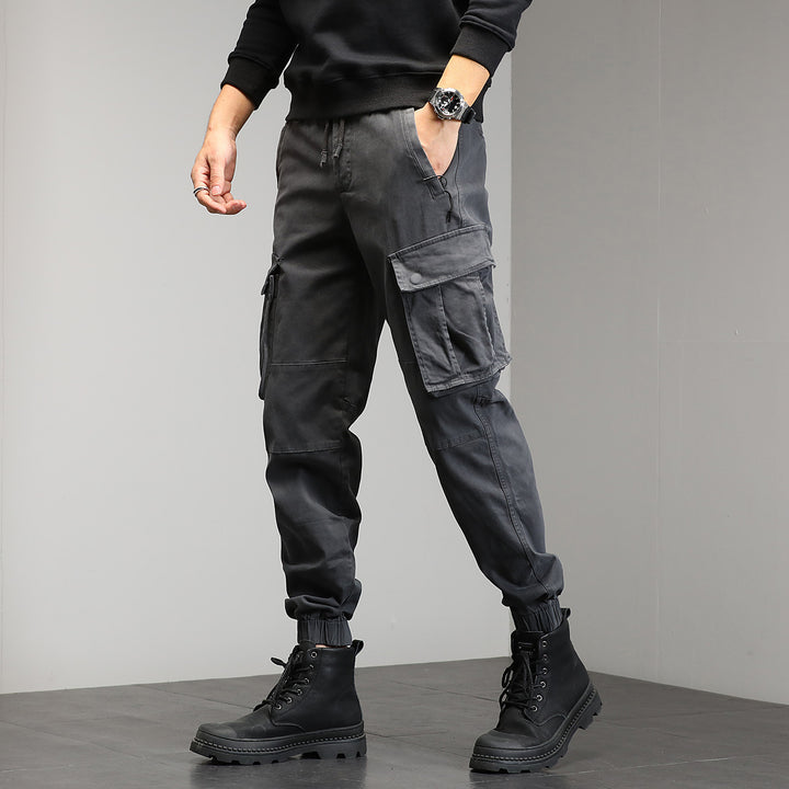 Herren Cargo-Joggerhose mit multifunktionalen Cargotaschen und elastischem Saum – Bravaro